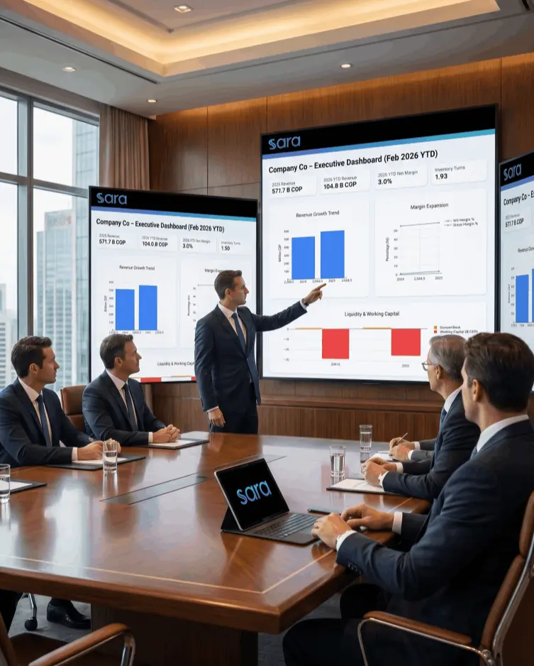 SARA AI Executive Boardroom